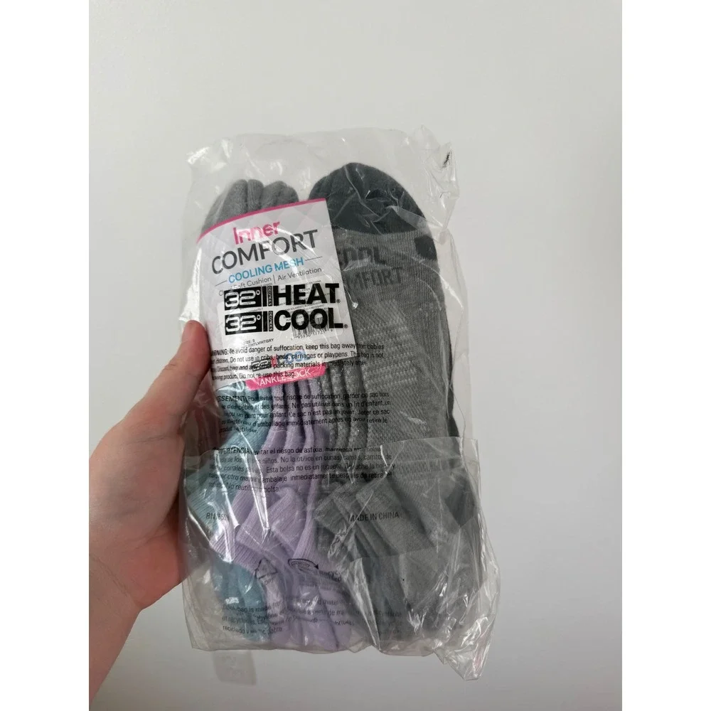 Women's Ankle Socks‎ – 6 Pair Pack – Multi Color – Size Small – NWT